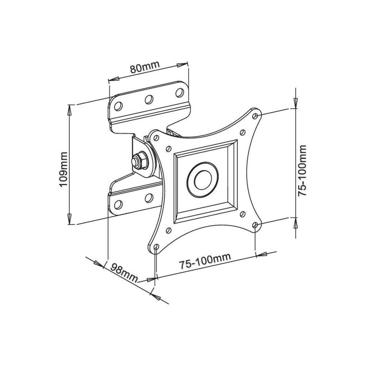 TV-holder Techly ICA-LCD 201WH 13" 30" 23 kg